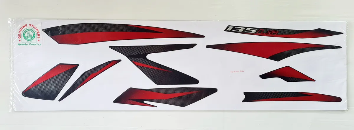 Bajaj Pulsar 135 LS CF 2017 Black Bike - Red Sticker — PULSAR sticker, Sri Lanka